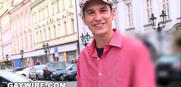  GAYWIRE - Czech Cutie Takes Bareback Big Dick In His Twink Ass